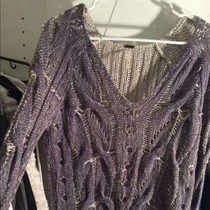 Free people Purple hole sweater